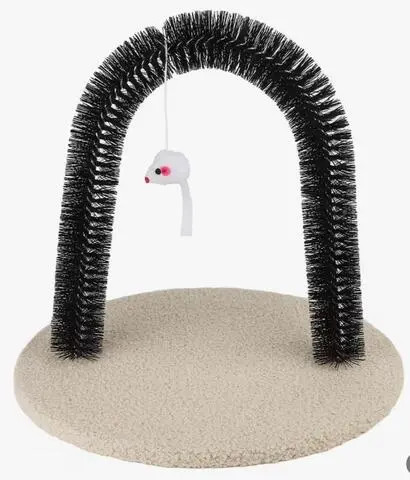 Keep your cat tidy with the Cat Grooming Arch with Mouse Toy. It removes loose hair while they play. Shop now for a cleaner home and a happy pet.