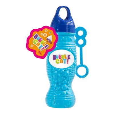 120ml of vanilla cat bubbles .
For use with the mega blaster cat bubble gun.