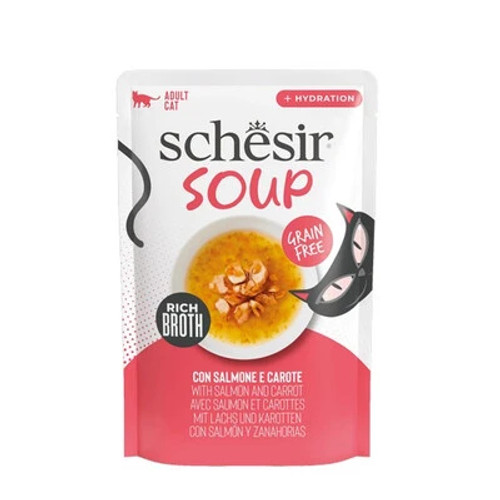 schesir salmon soup
A great complementary soup for all cats