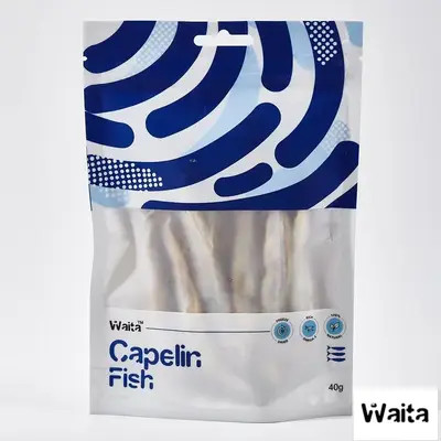 Give your pet the best with Waita Freeze-Dried Capelin. These fish treats support skin and joint health. Use them as a topper or a reward. Order your bag here.
