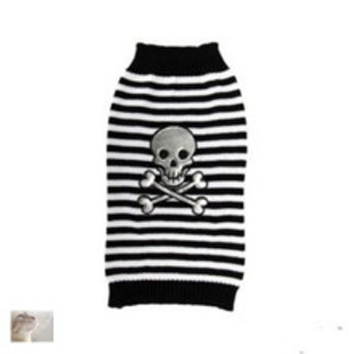 Stylish skull and crossbone dog sweater
Ideal for Halloween