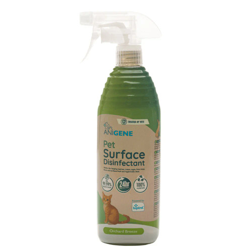 Ensure your pet's hygiene with ANIGENE Pet Surface Disinfectant. Trusted by professionals, it combats germs and odours while being safe for daily use.
