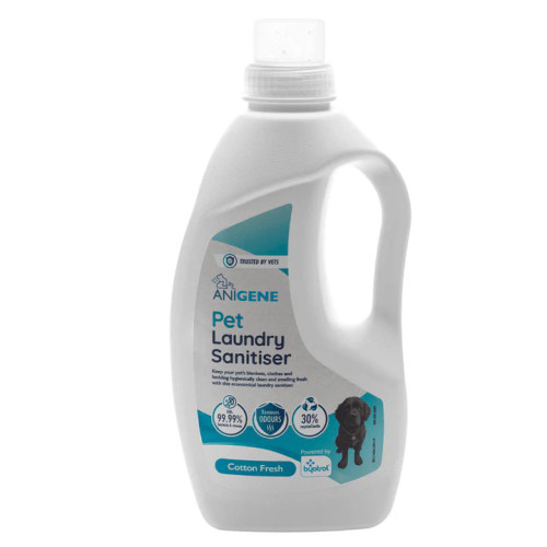 Keep pet laundry fresh with ANIGENE Pet Laundry Sanitiser. It fights stubborn odours and harmful bacteria in bedding, towels and soft furnishings. Buy now.