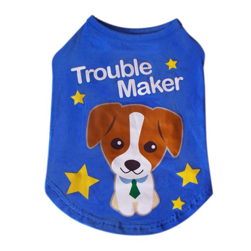  Dress your dog in the Pet London Trouble Maker T-shirt for a blend of style and comfort. Perfect for playful pups ready to make a statement wherever they go!