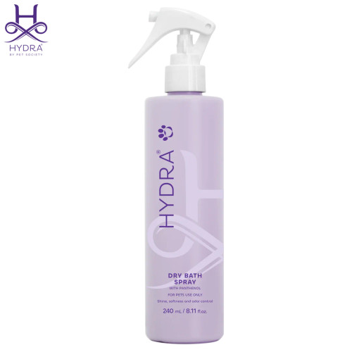  Discover the Hydra Dry Bath Spray for pets! This pH-balanced formula cleanses, deodorizes, and detangles, leaving your furry friend soft and fragrant.