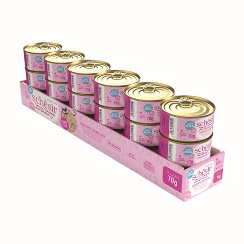 Give your kitten the best start with Schesir Baby Wet Kitten Food. This grain-free recipe is rich in protein and essential vitamins for healthy growth and hydration.