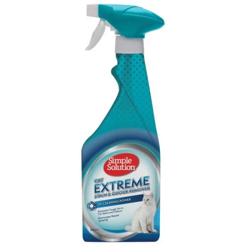 Simple Solution Extreme Stain and Odour Remover for Cats 500ml tackles tough stains and smells on carpets and upholstery. Shop the pet-safe formula today.