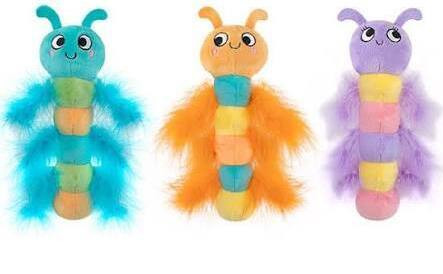 Smart Choice caterpillar cat kicker toy with feathers can add variety to playtime
