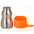 Need water on the go? The orange KONG H2O bottle stores 280 ml and turns its lid into a dog bowl. Clip it to a bag or belt with the carabiner.