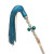 Cute cat teaser in a choice of blue or pink
Features  tassels for added interest.