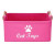 Tired of toy mess? This pink felt cat toy box with wooden handles is the perfect fix. Grab one today and keep your cat's gear in one place.