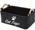 Organize your pet's toys with this sleek black felt storage bin. Strong wooden handles make it easy to carry. Buy today for a clutter-free house.