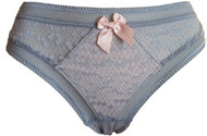 Grey and Pink Lace Brazilian. Ex M&S