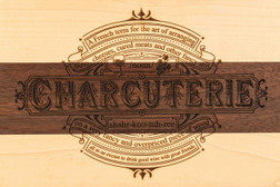 Engraved Maple & Peruvian Walnut Long Charcuterie Board Engraved Maple & Peruvian Walnut Long Charcuterie Board