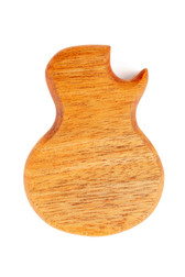 LP-Style guitar shaped bottle opener made from African Mahogany. LP-Style guitar shaped bottle opener made from African Mahogany.