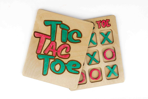 Tic Tac Toe Board - Pink & Teal