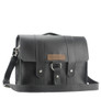 14" Medium Journeyman  Laptop Bag in Distressed Black Buffalo Leather