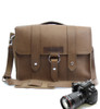 14" Medium Newport Journeyman Camera Bag in Brown Oil Tanned Leather