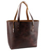 Lexington Classic Leather Tote in Coffee Brown Color
