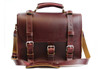 17" X-Large Lincoln Briefcase in Burgundy Napa Excel Leather
