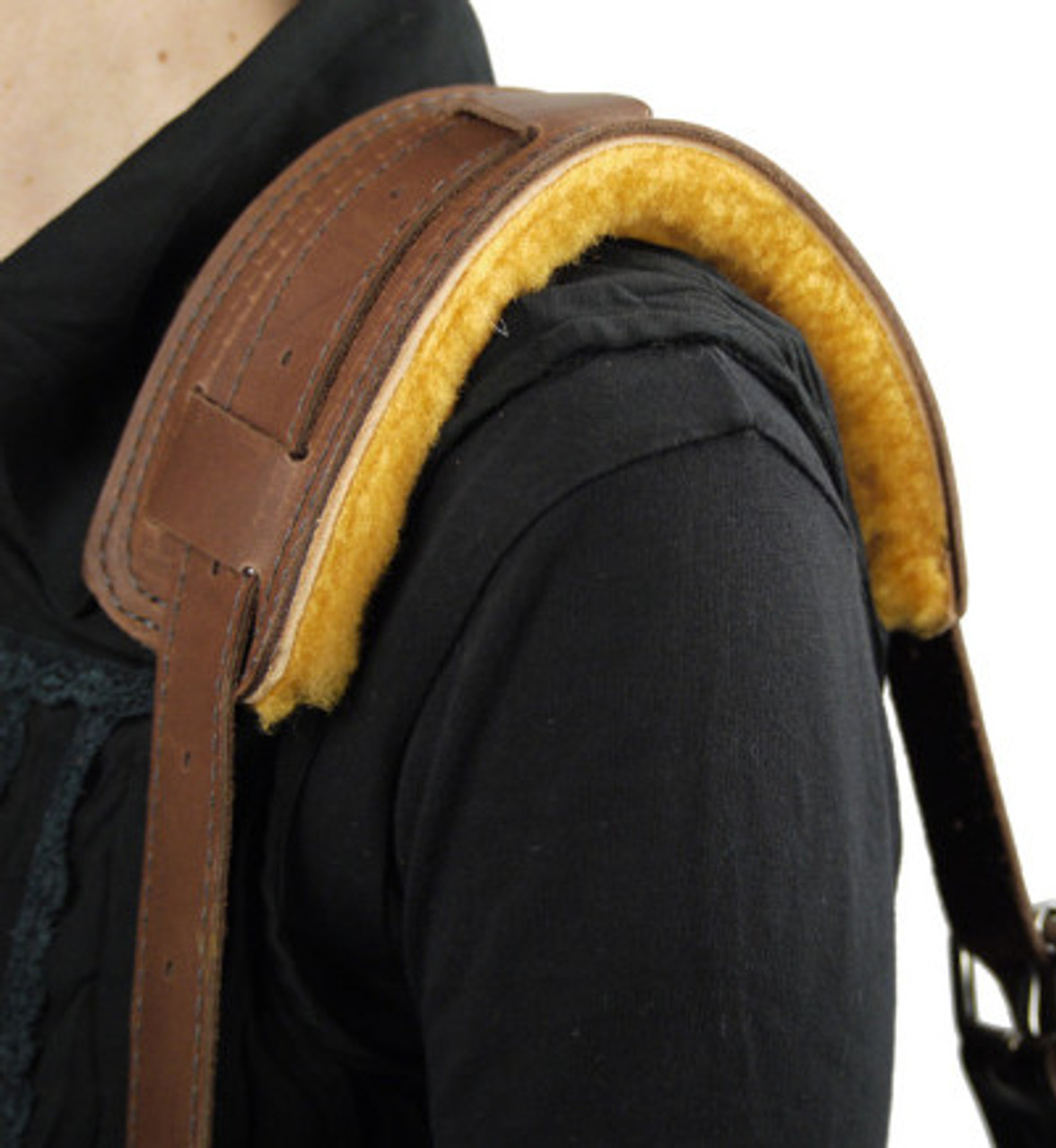 Sheeps Wool Shoulder Pad - Brown Made in the U.S.A.