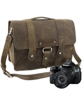 15" Large Sonoma Journeyman  Camera Bag in Distressed Tan Oil Tanned Leather