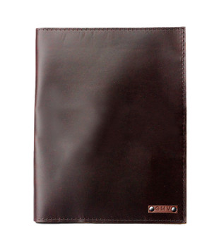 Classic 8.5X11 Padfolio in Chocolate Brown Latigo Leather Made in the U.S.A. - PDF-COF-EXL-8.5X11