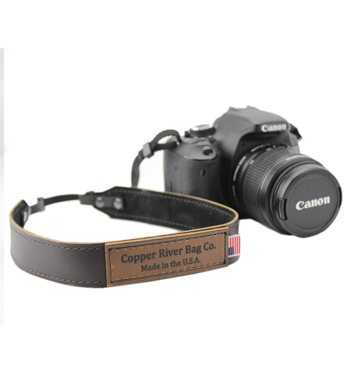 Leather Camera Strap - Made with Coffee Brown Leather