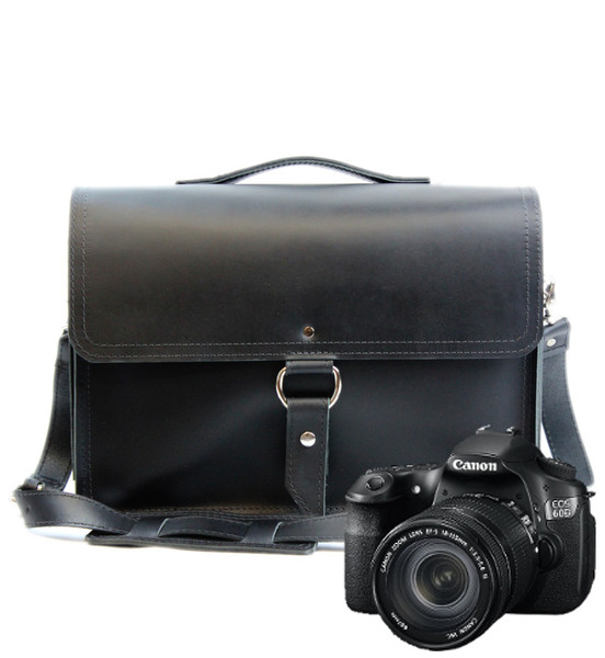 14" Medium Midtown Newport Camera Bag in Black Excel Leather