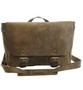 14" Medium Distressed Brown Leather Messenger Laptop Travel Bag (Lewis & Clark )