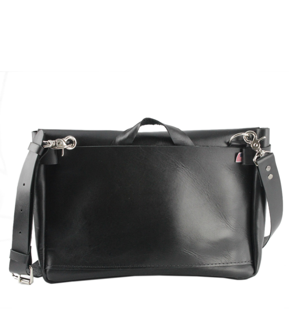 clarks black leather bag