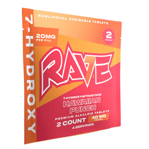 Rave Kratom 20mg 7-Hydroxy Tablets | 2ct