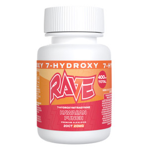 Rave Kratom 20mg 7-Hydroxy Tablets | 20ct