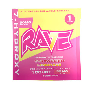 Rave Kratom 50mg 7-Hydroxy Tablets | 1ct