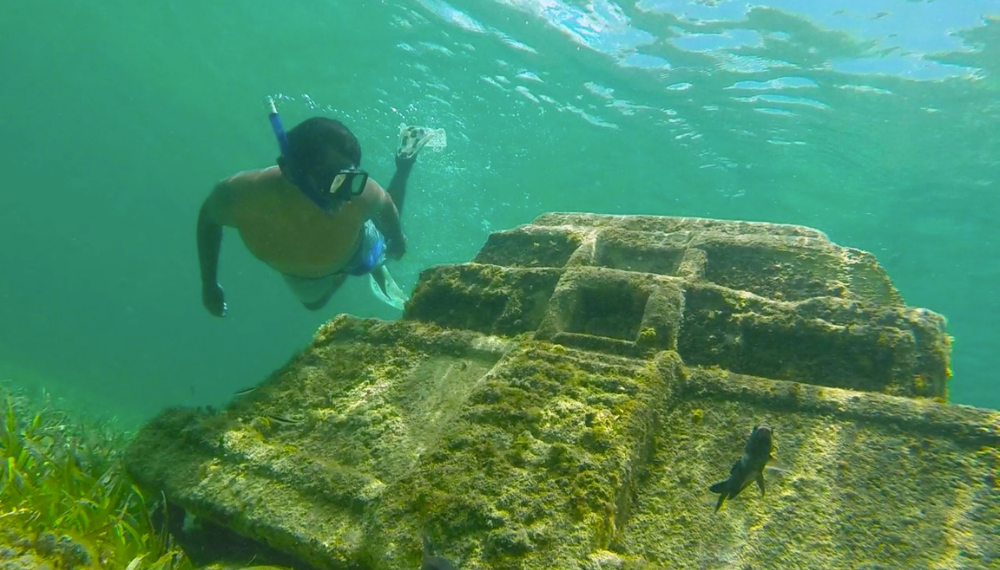 Guests enjoying a full-day Cozumel catamaran snorkeling tour with all-inclusive lunch, unlimited drinks, and certified snorkeling gear as part of their Resort for a Day experience