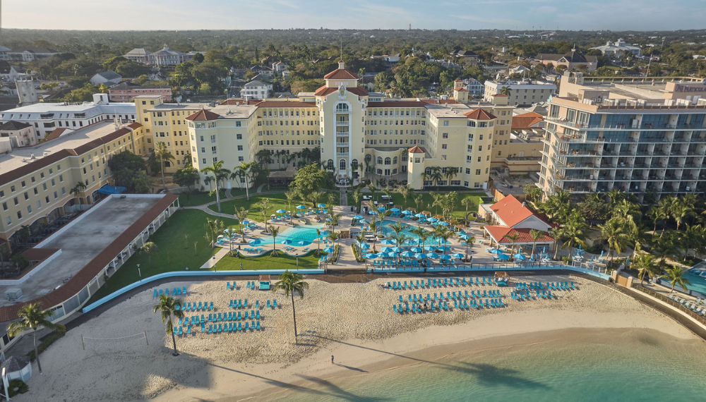 British Colonial Nassau resort day pass for cruisers. Set on the edge of the Harbor, the British Colonial Nassau is less than a 10-minute walk from the cruise pier. 