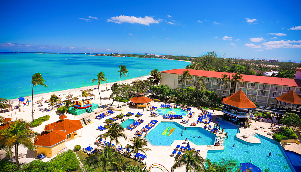 Adults-only Breezes Bahamas Nassau day pass with Resort for a Day, including buffet lunch, pool grill meals, unlimited tropical cocktails, and non-alcoholic drinks for cruise passengers