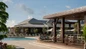 Park Hyatt St. Kitts pool bar area.  Park Hyatt St. Kitts day passes include poolside dining with 10% off food and non-alcoholic beverages for a luxurious Caribbean experience.