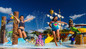 Day pass kids having fun at the splash pad at Playa Mia Grand Beach Park in Cozumel 
