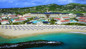 Long stretch of beach at Marriott Resort & Royal Beach Casino  in St. Kitts.