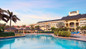 Pool & lounge chairs at Marriott Royal Beach Casino in St. Kitts .