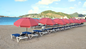 Pasanggrahan Boutique Hotel  beach lounge chairs & umbrellas 