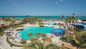 Large pool area at RIU Palace Antillas Resort in Aruba.