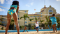 Beach volleyball & lounge chairs at the British Colonial Hilton Nassau.  Elegant spaces and warm service evoke the welcoming spirit of The Bahamas, while the oceanfront pools cater to the ultimate in tranquility.