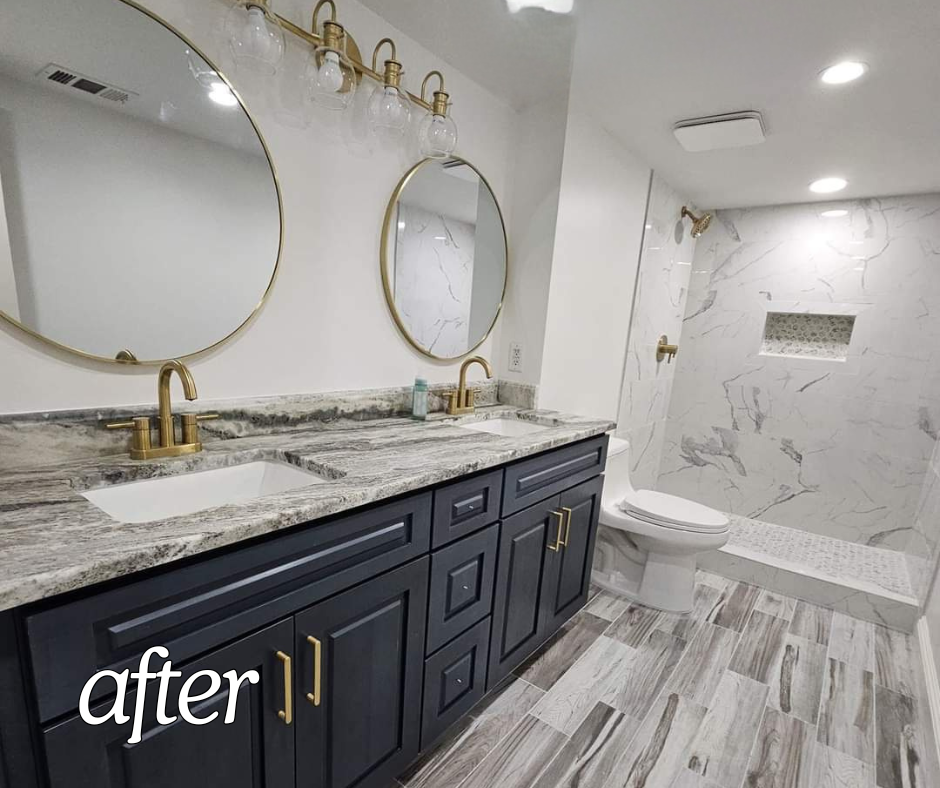 Bathroom remodel after renovation