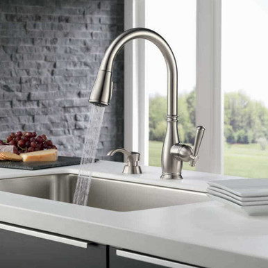 Delta Charmaine Single Handle Pull-Down Kitchen Faucet with Soap