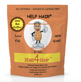  Case (5 Pouches) of Nuts4Hair®- Collagen Complex, Natural DHT Blockers- Pumpkin Seed, Saw Palmetto, Omega 3's- Chia & Flax Seed, Vit(s) E,C in Delicious Peanut Butter Powder (30 servings each pouch) Free shipping with case (5 pouches). 