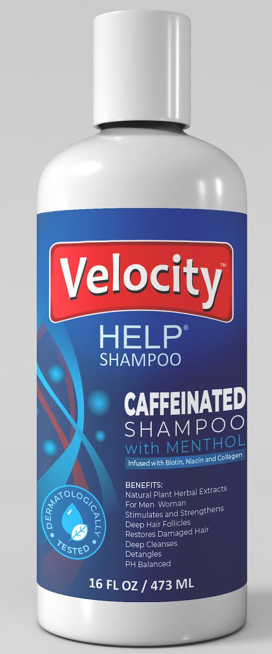 Velocity™ Caffeinated Help® Shampoo with Menthol, Biotin, Niacin