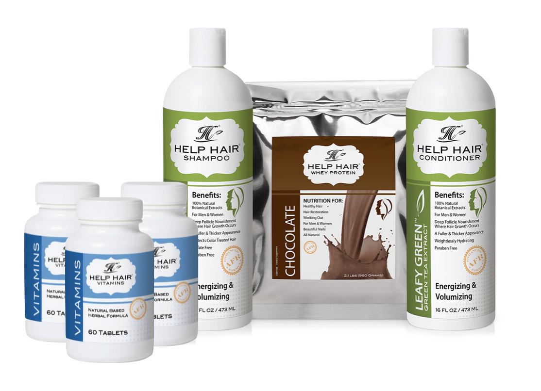 Leafy Green Variety Pack- Includes 3 bottles of Help Hair