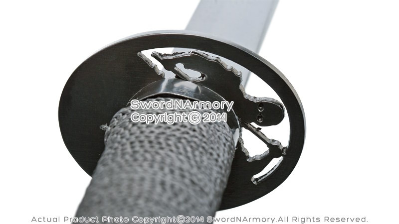 19" Dual Full Tang Blade Black Ninja Swords Machete with Back Carrying